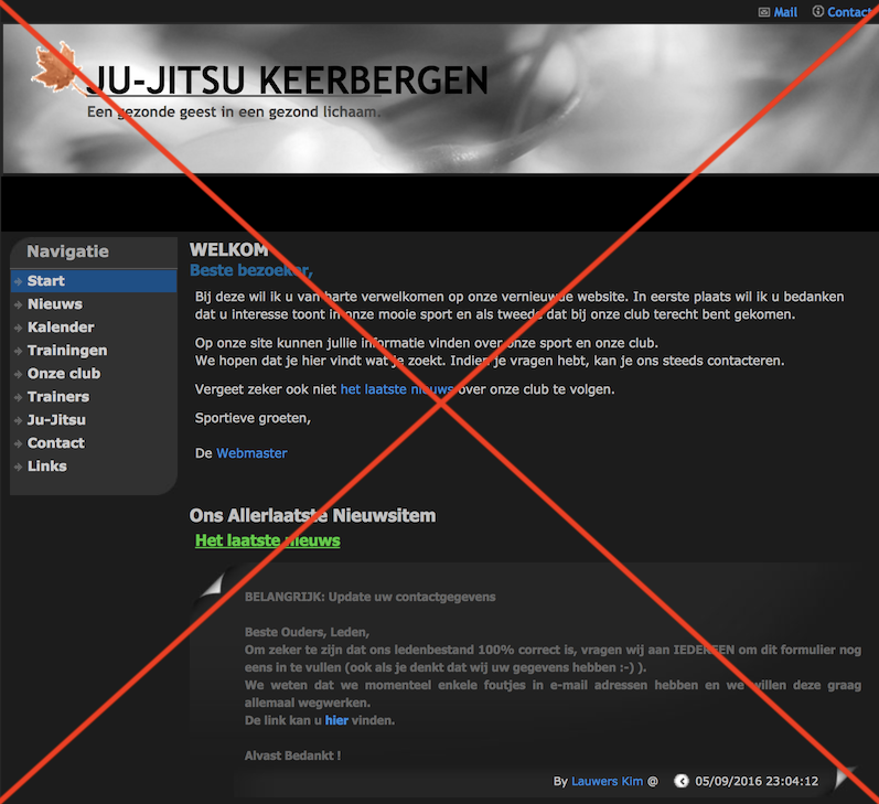 Nieuwe website voor Ju-Jitsu Keerbergen