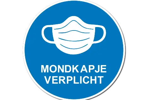 Mondkapje verplicht logo