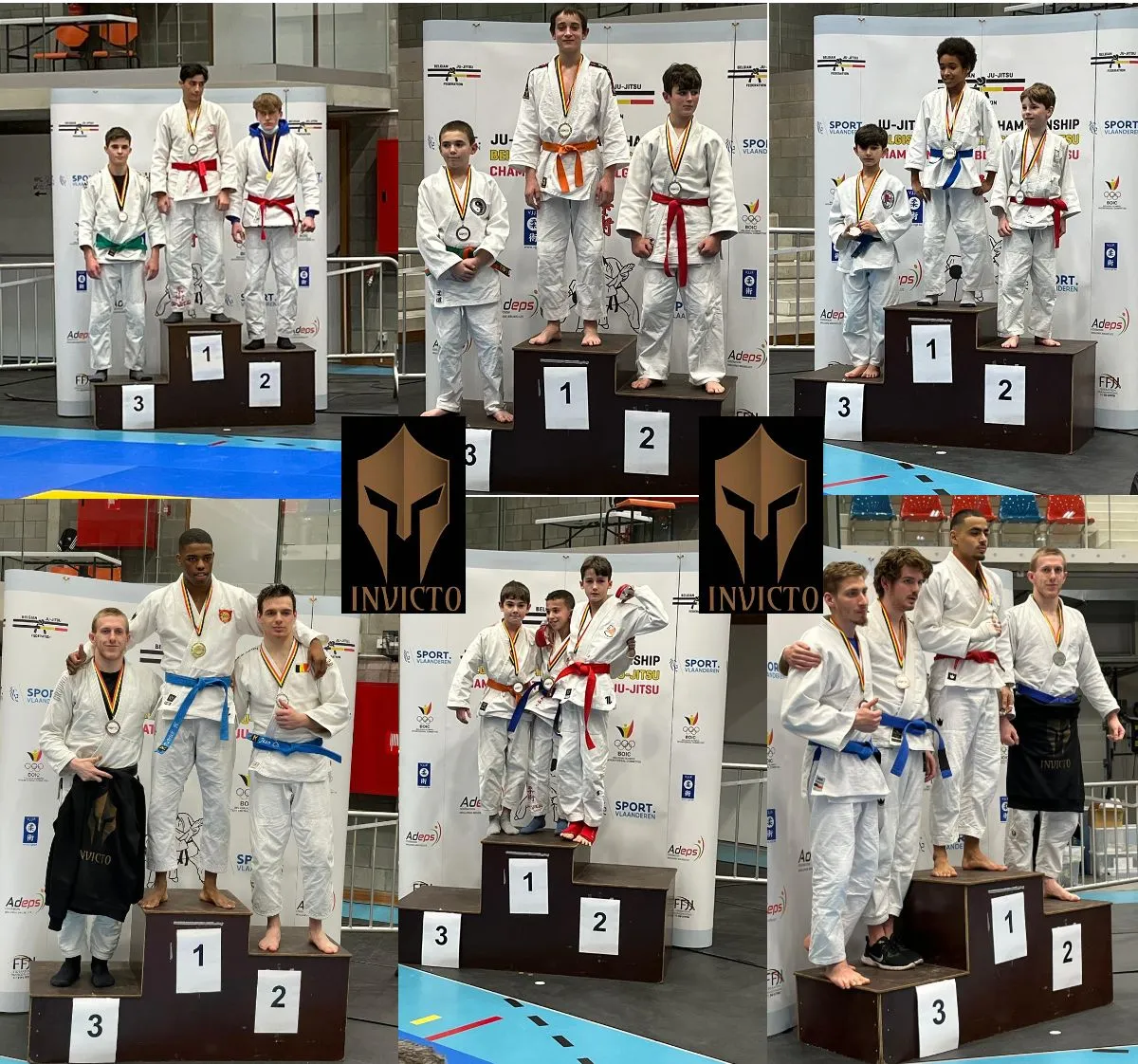 Compilatie van alle competiteurs die op het podium staan