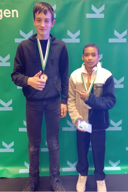 Johan en Stef op de kampioenenviering van de gemeente Keerbergen